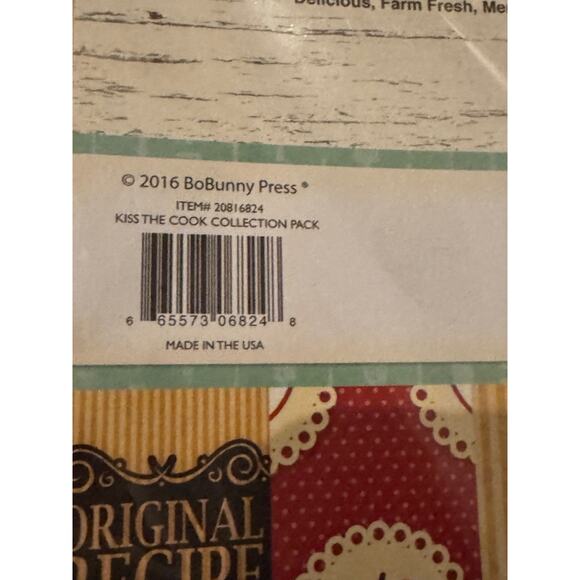 BoBunny Kiss the Cook 12x12 Scrapbook Paper Collection Pack 19pc NEW Sealed - Picture 5 of 6